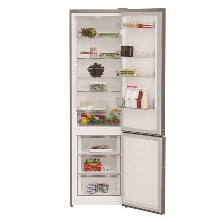 INDESIT Refrigerator , INKS 1401 S4E1 , Energy efficiency class E , Free standing , Combi , Height 202.5 cm , Fridge net capacity 266 L , Freezer net capacity 120 L , 38 dB , Silver