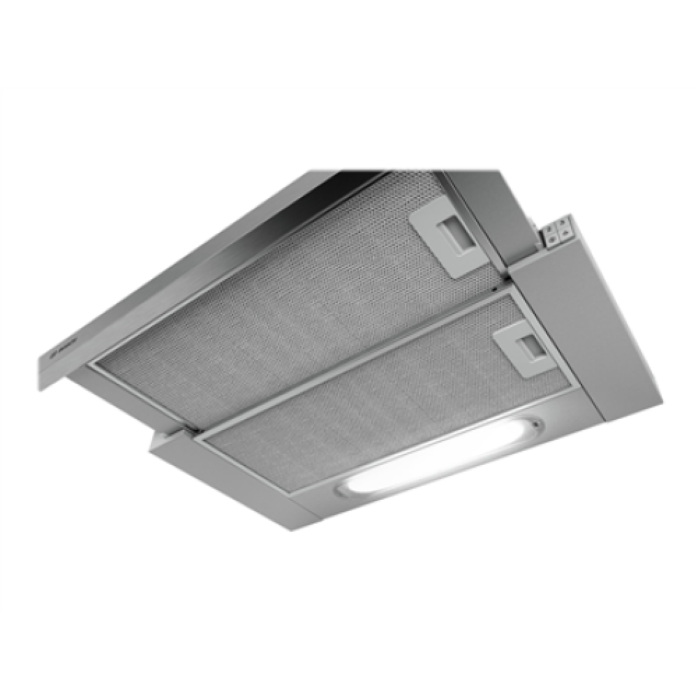 Bosch , Hood , DFT63AC50 Series 4 , Telescopic , Energy efficiency class D , Width 60 cm , 368 m³/h , Mechanical , LED , Silver