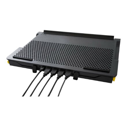 Targus Stand , Chill Mat with 4 USB-A Port Hub - for up to 16-inch Laptops , Black/Grey