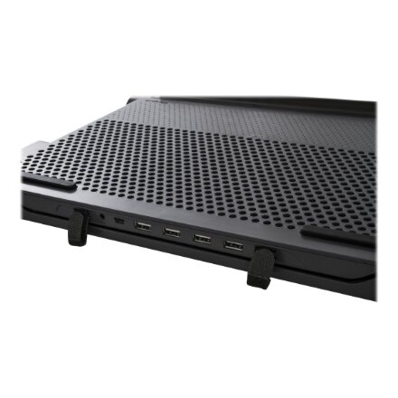Targus Stand , Chill Mat with 4 USB-A Port Hub - for up to 16-inch Laptops , Black/Grey