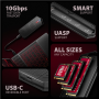 AXAGON USB-C 10Gbps - M.2 NVMe and SATA SSD GAME M.2 box , EEM2-GAM