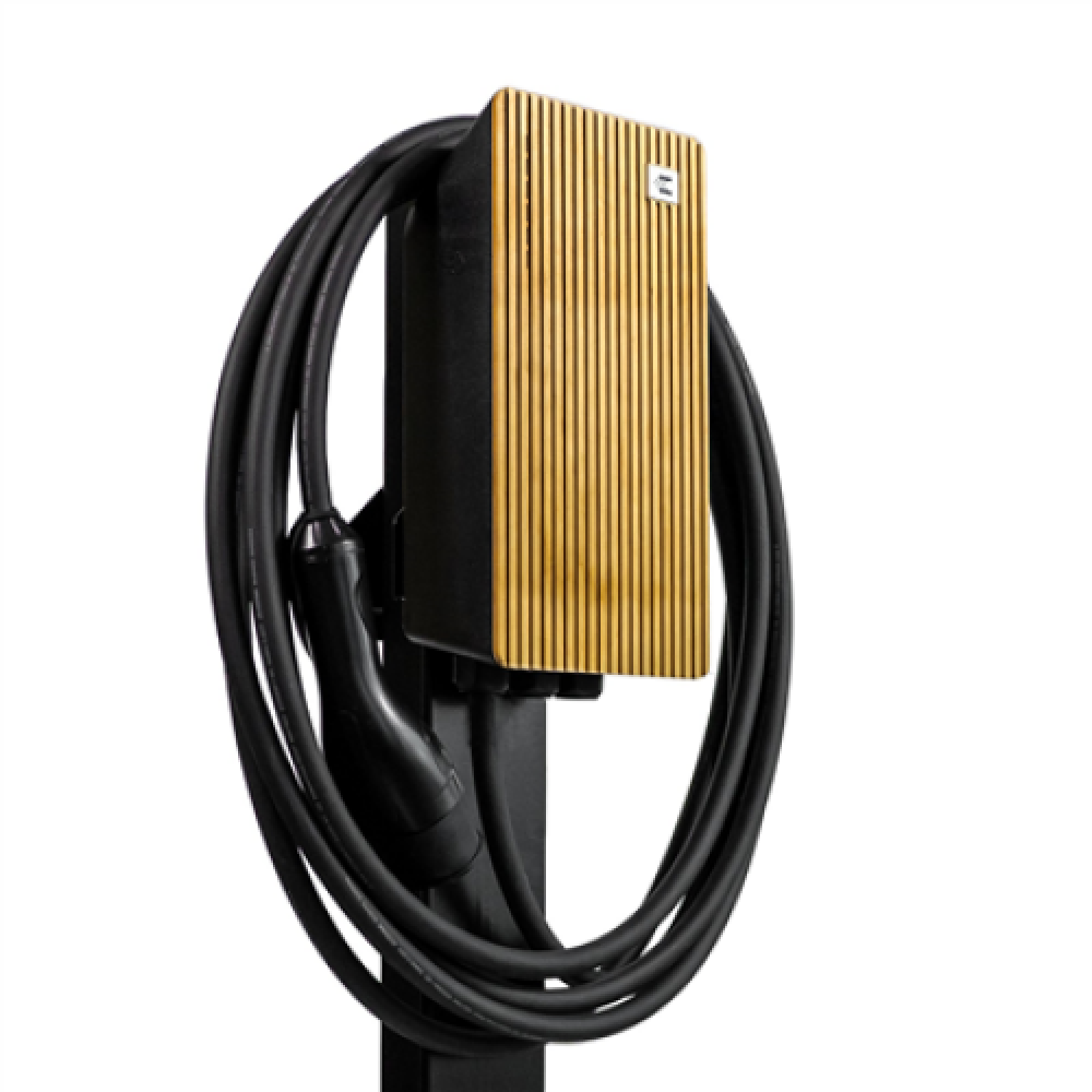 Teltonika Energy TeltoCharge 32A, 3 phase, 22kW, type 2 5m cable, WiFi/BLE/ETH/NFC/RS485 Wooden front cover