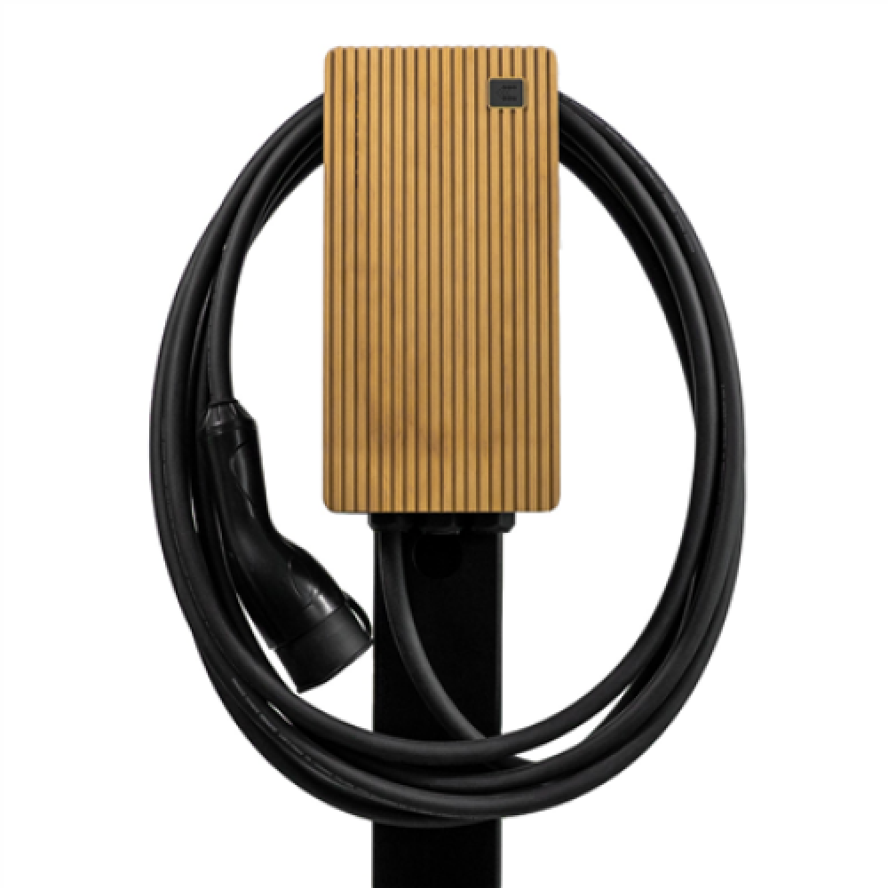 Teltonika Energy TeltoCharge 32A, 3 phase, 22kW, type 2 5m cable, WiFi/BLE/ETH/NFC/RS485 Wooden front cover