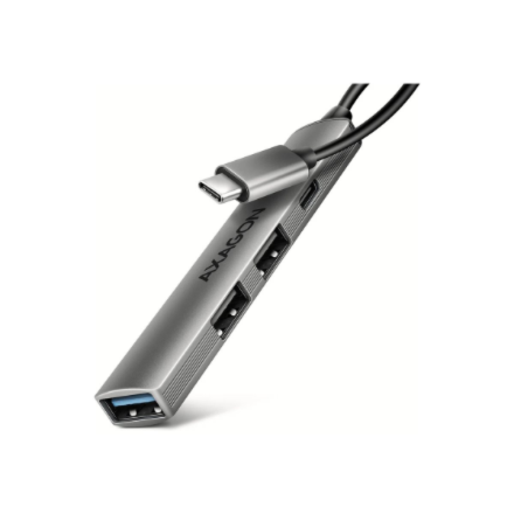 AXAGON ALU STRIP USB-C 4 port hub , HUE-STC