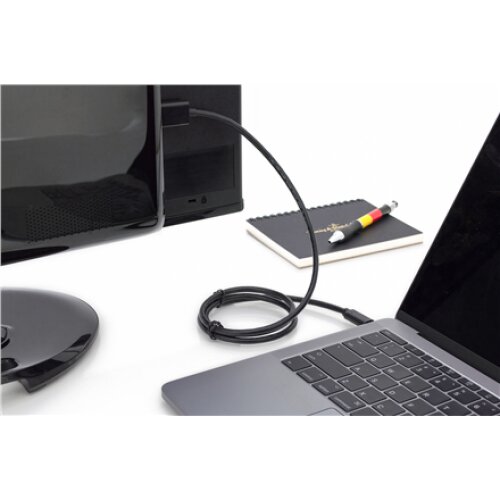 Digitus USB Type-C adapter cable, Type-C to HDMI A M/M, 2.0m, 4K/60Hz, 18GB, bl, gold , Digitus , USB Type-C adapter cable , AK-300330-020-S , USB-C to HDMI