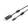 Digitus USB Type-C adapter cable, Type-C to HDMI A M/M, 2.0m, 4K/60Hz, 18GB, bl, gold , Digitus , USB Type-C adapter cable , AK-300330-020-S , USB-C to HDMI