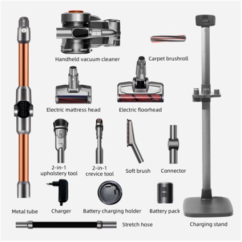 Jimmy , Vacuum Cleaner , H9 Pro , Cordless operating , 600 W , 28.8 V , Operating time (max) 80 min , Silver/Cooper , Warranty 24 month(s)