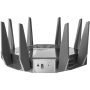 Wi-Fi 6 Tri-Band Gigabit Gaming Router , ROG GT-AXE11000 Rapture , 802.11ax , 1148+4804+4804 Mbit/s , 10/100/1000/2500 Mbit/s , Ethernet LAN (RJ-45) ports 5 , Mesh Support Yes , MU-MiMO Yes , No mobile broadband , Antenna type External , 2xUSB 3.2