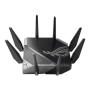 Wi-Fi 6 Tri-Band Gigabit Gaming Router , ROG GT-AXE11000 Rapture , 802.11ax , 1148+4804+4804 Mbit/s , 10/100/1000/2500 Mbit/s , Ethernet LAN (RJ-45) ports 5 , Mesh Support Yes , MU-MiMO Yes , No mobile broadband , Antenna type External , 2xUSB 3.2