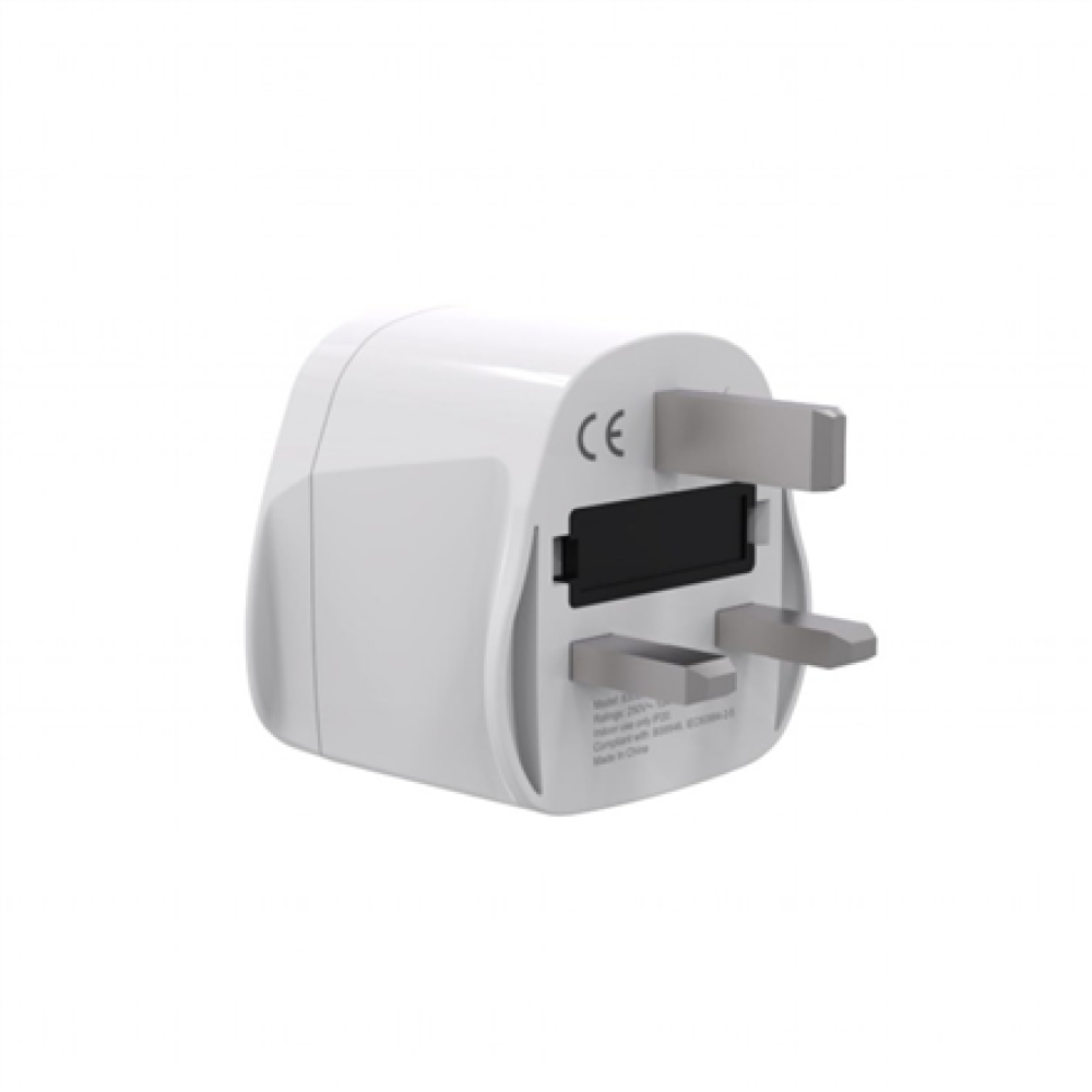 Gembird World to UK power adapter plug, 10 A , A-AC-UKMINTF