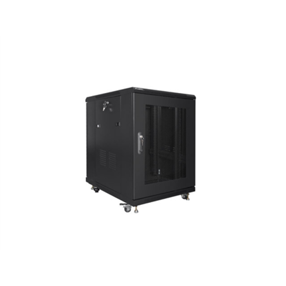 Lanberg , Rack cabinet 19 free-standing 15U/600x800 (flat pack) with mesh door , FF01-6815-23B , Black