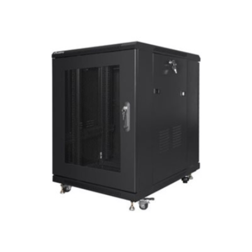 Lanberg , Rack cabinet 19 free-standing 15U/600x800 (flat pack) with mesh door , FF01-6815-23B , Black