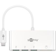 Goobay USB-C Multiport Adapter to 3x USB-A, Cardreader , 62097
