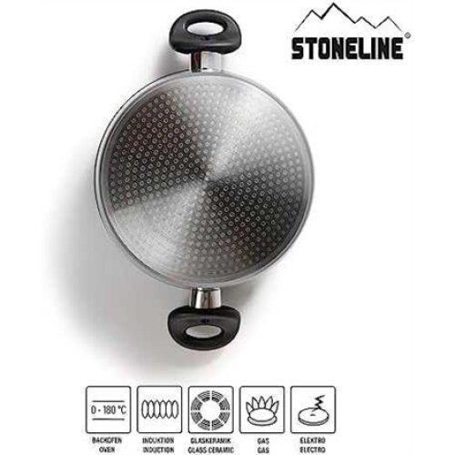 Stoneline , Cooking pot , 7451 , 1.5 L , die-cast aluminium , Grey , Lid included