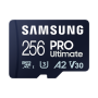 Samsung , MicroSD Card with Card Reader , PRO Ultimate , 256 GB , microSDXC Memory Card , Flash memory class U3, V30, A2