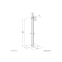 Neomounts Floor stand , Tilt, Rotate , FL15-627BL1 , Maximum weight (capacity) 3 kg , Black