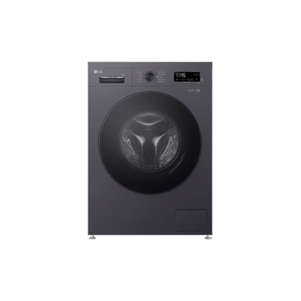LG Washing machine , F4X1009NMB , Energy efficiency class A , Front loading , Washing capacity 9 kg , 1400 RPM , Depth 55 cm , Width 60 cm , Display , LED , Steam function , Direct drive , Wi-Fi , Graphite Black