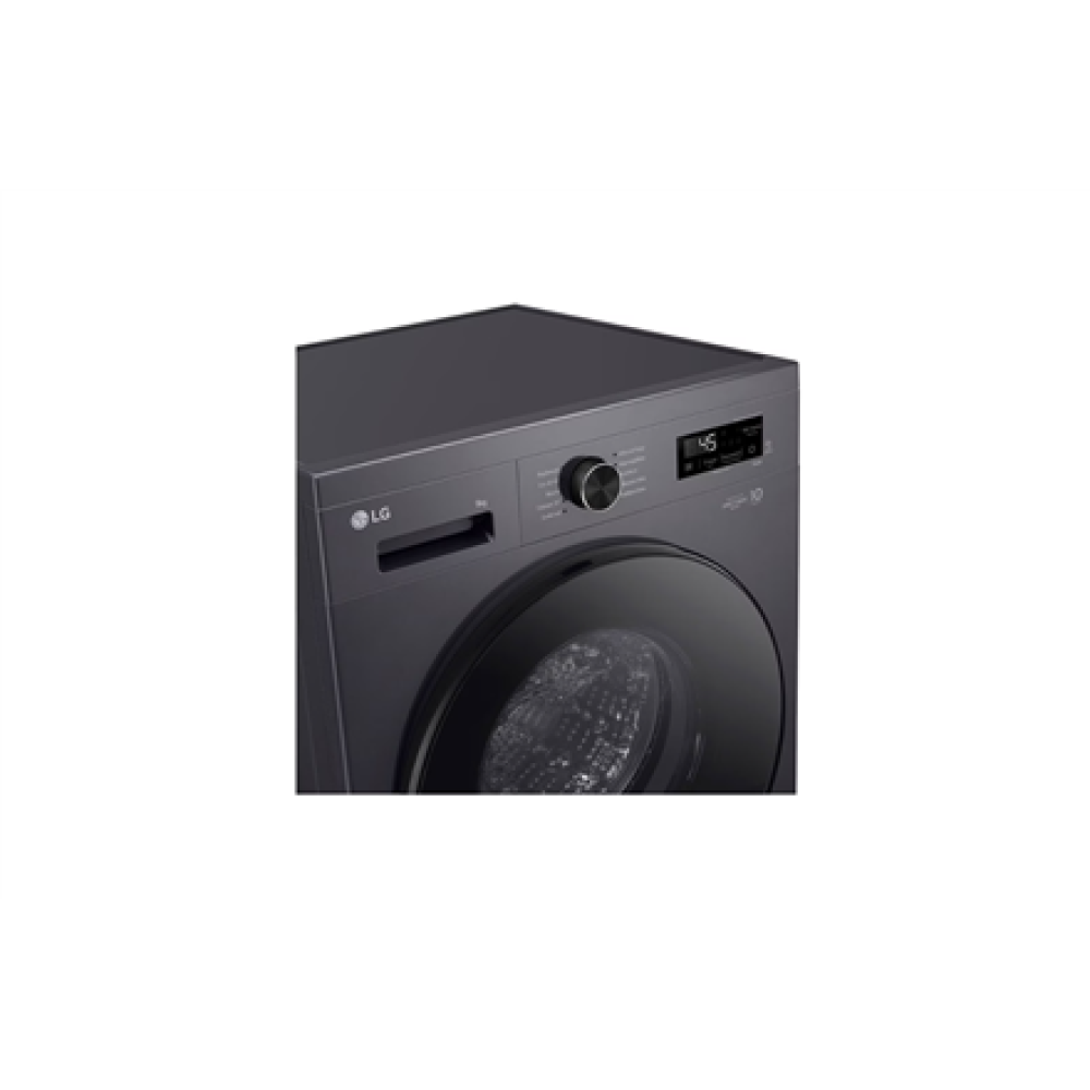 LG Washing machine , F4X1009NMB , Energy efficiency class A , Front loading , Washing capacity 9 kg , 1400 RPM , Depth 55 cm , Width 60 cm , Display , LED , Steam function , Direct drive , Wi-Fi , Graphite Black