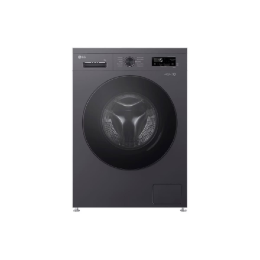 LG Washing machine , F4X1009NMB , Energy efficiency class A , Front loading , Washing capacity 9 kg , 1400 RPM , Depth 55 cm , Width 60 cm , Display , LED , Steam function , Direct drive , Wi-Fi , Graphite Black