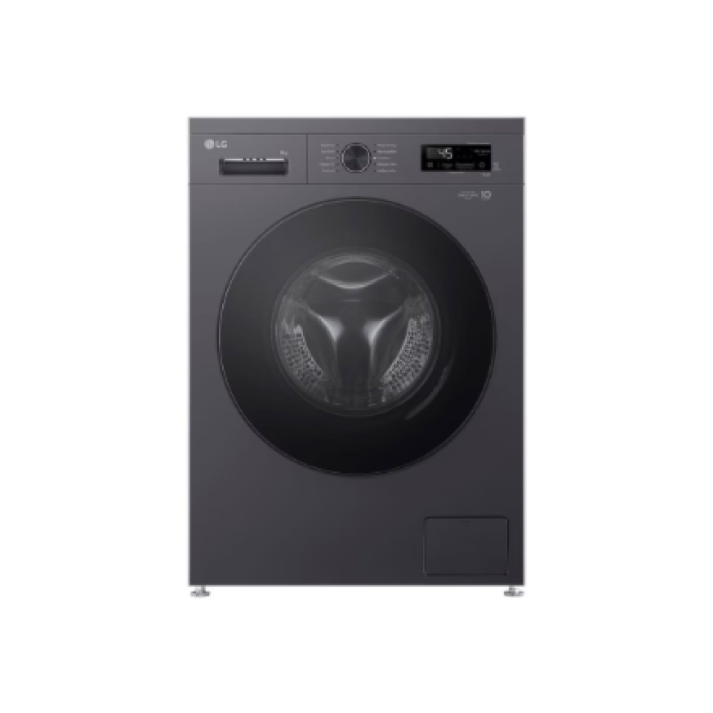 LG Washing machine , F4X1009NMB , Energy efficiency class A , Front loading , Washing capacity 9 kg , 1400 RPM , Depth 55 cm , Width 60 cm , Display , LED , Steam function , Direct drive , Wi-Fi , Graphite Black