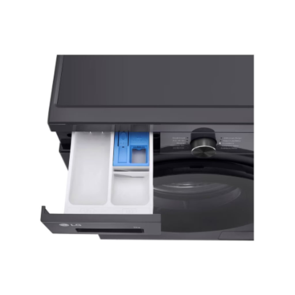 LG Washing machine , F4X1009NMB , Energy efficiency class A , Front loading , Washing capacity 9 kg , 1400 RPM , Depth 55 cm , Width 60 cm , Display , LED , Steam function , Direct drive , Wi-Fi , Graphite Black