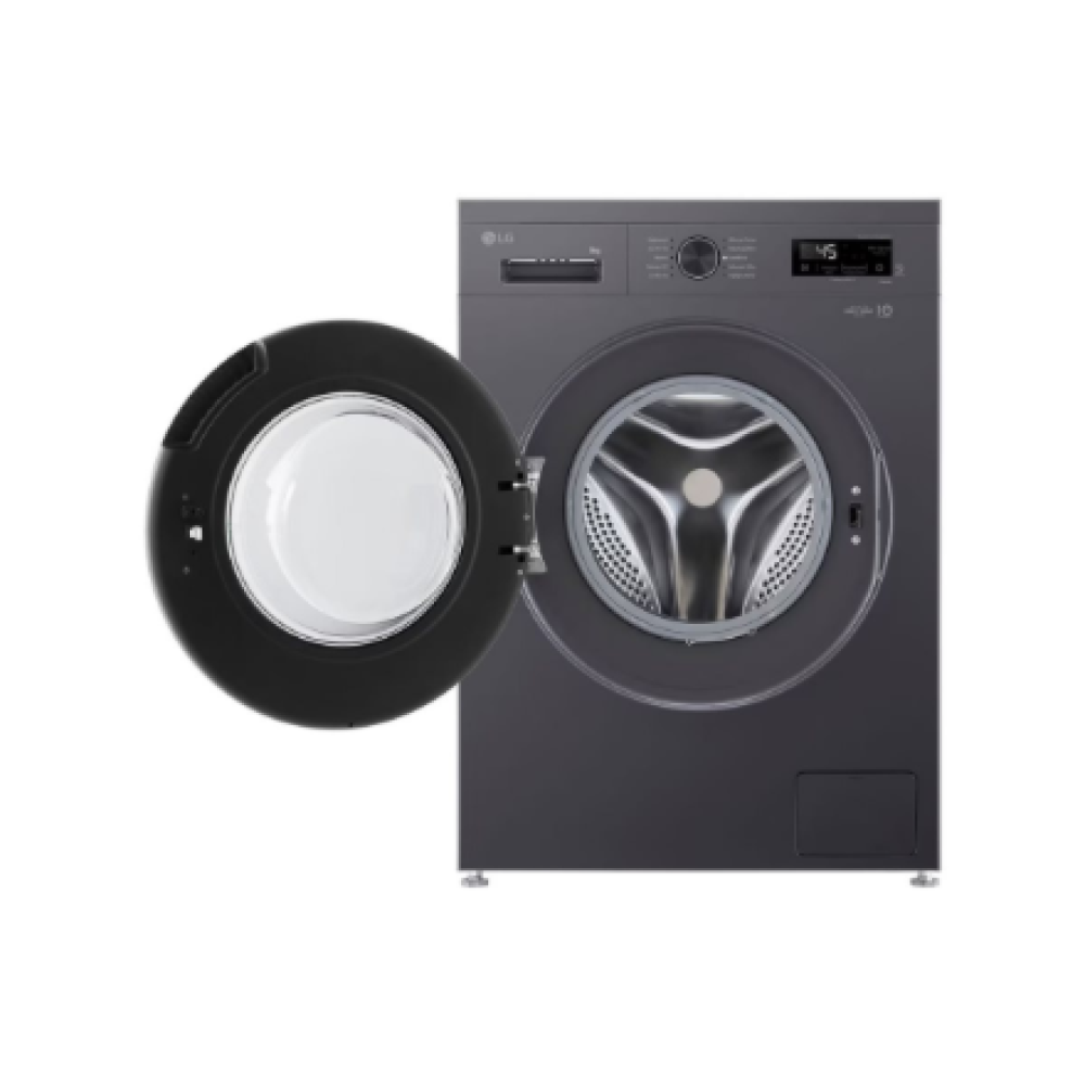 LG Washing machine , F4X1009NMB , Energy efficiency class A , Front loading , Washing capacity 9 kg , 1400 RPM , Depth 55 cm , Width 60 cm , Display , LED , Steam function , Direct drive , Wi-Fi , Graphite Black