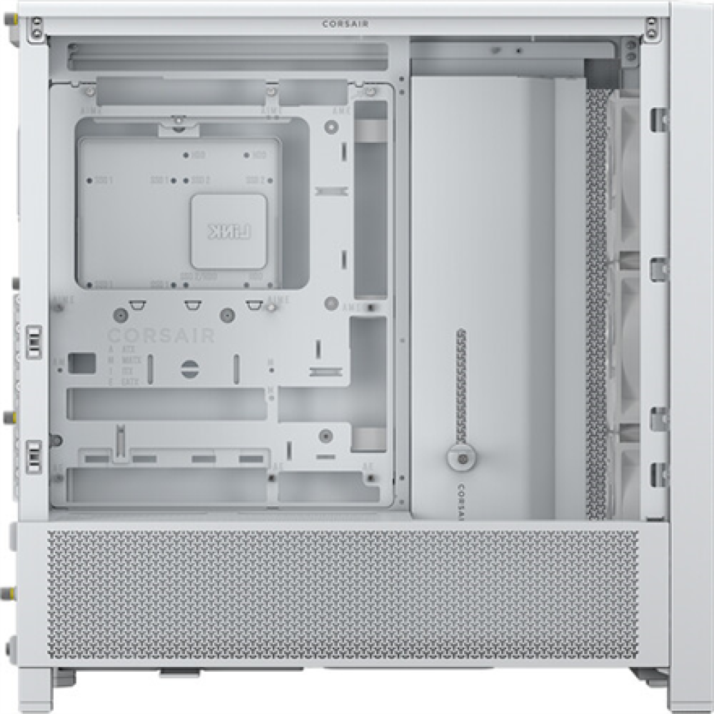 Corsair PC Case , Frame 4000D RS Modular , White , Mid-Tower , Power supply included No