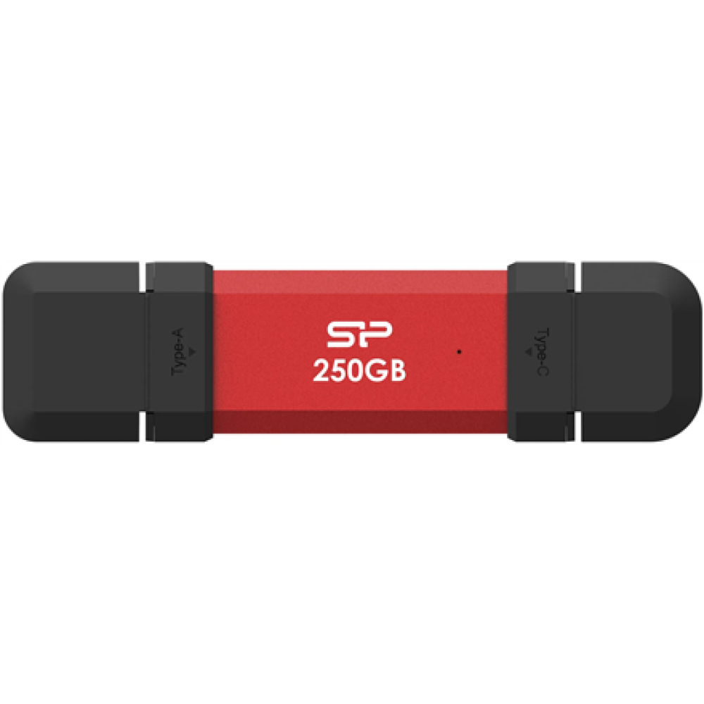 Silicon Power DS72 , 250 GB , USB Type-A/USB Type-C 3.2 Gen 2 , Red