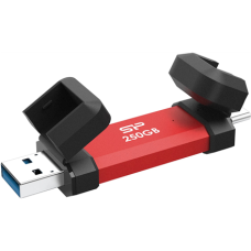 Silicon Power DS72 , 250 GB , USB Type-A/USB Type-C 3.2 Gen 2 , Red