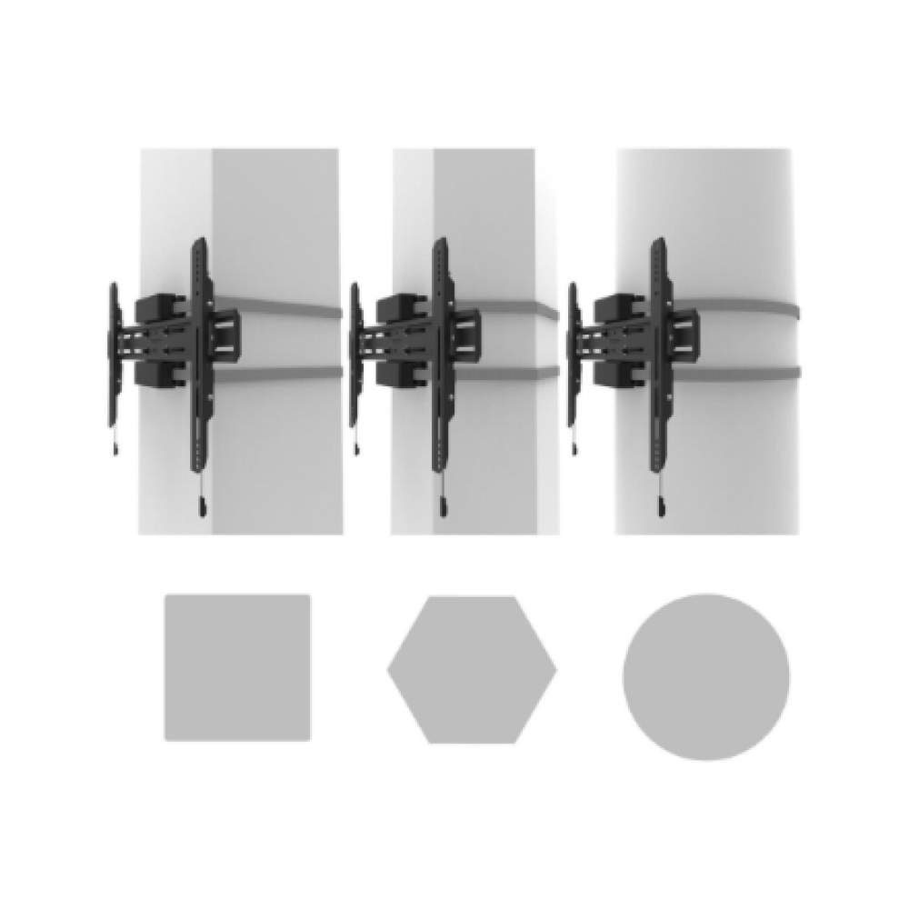 Neomounts Pillar Mount , WL30S-910BL16 , Level adjustment , 40-75 , Maximum weight (capacity) 50 kg , Black