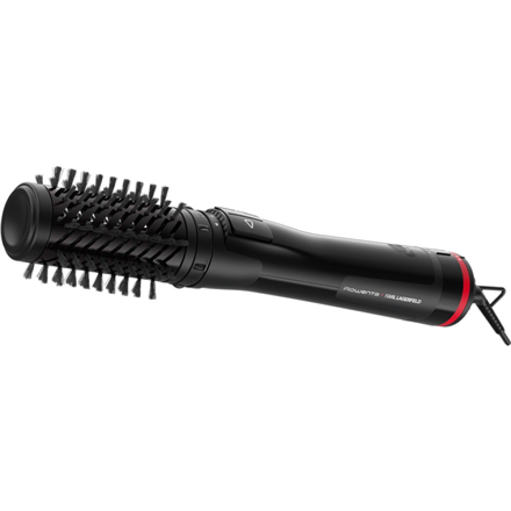 Rowenta Activ Keratin and Shine Hair Brush , x Karl Lagerfeld CF952LF0 , Ion conditioning , Number of heating levels 2 , 1000 W , Black