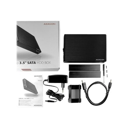 AXAGON , Compact aluminum USB 3.2 Gen 1 external box SATA intended for 3.5 HDD , EE35-XA3