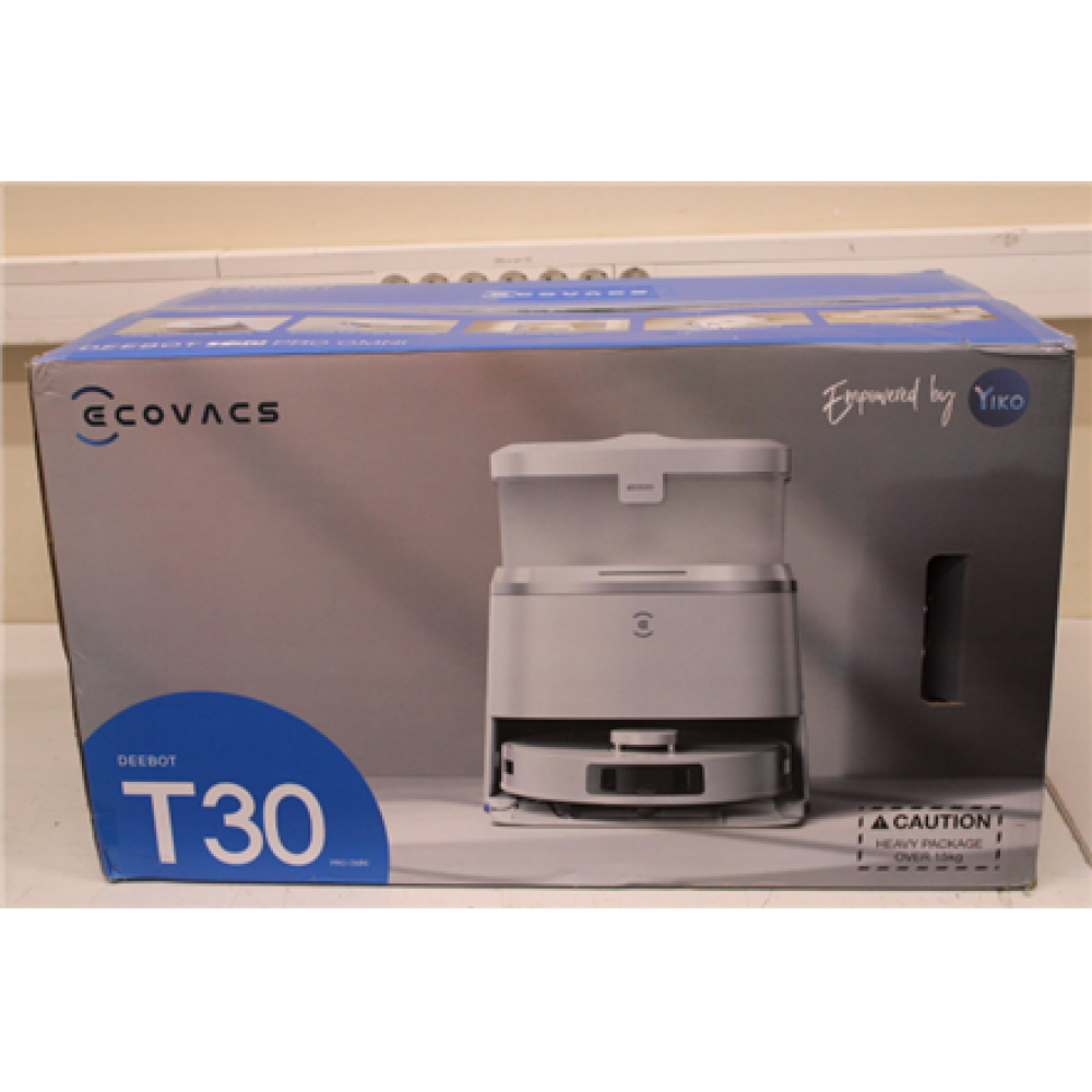 Ecovacs , Vacuum cleaner with Auto-empty station , DEEBOT T30 PRO OMNI , Wet&Dry , Operating time (max) 200 min , Li-ion , 5200 mAh , Dust capacity 0.3 L , 11000 Pa , Silver , DAMAGED PACKAGING, DIRTY, SCRATCHES ON TOP, MISSING MOP CLOTHS
