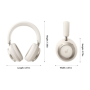 Anker Soundcore , Foldable Headphones , Space One Pro , Bluetooth , Over-ear , Microphone , Wireless , Cream White
