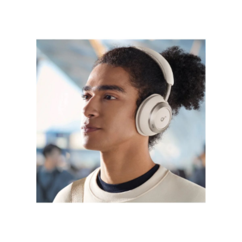 Anker Soundcore , Foldable Headphones , Space One Pro , Bluetooth , Over-ear , Microphone , Wireless , Cream White