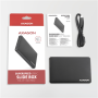 AXAGON Screwless USB 3.2 Gen 1 - SATA 6G external box for 2.5 SSD/HDD , EE25-SLC