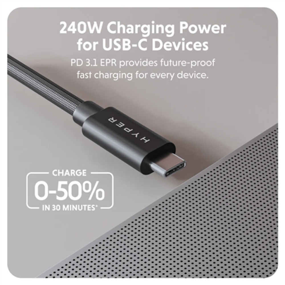 Hyper , HyperDrive Next USB4 Type-C Performance Cable, 1.2 m , HD6500BKGL