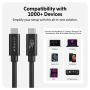 Hyper , HyperDrive Next USB4 Type-C Performance Cable, 1.2 m , HD6500BKGL