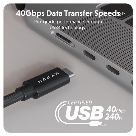 Hyper , HyperDrive Next USB4 Type-C Performance Cable, 1.2 m , HD6500BKGL