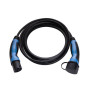 Evaka EV charging cable Type2-Type2, 22 kW, 32 A, 5x6 mm2, 1x0.5 mm2, 5 m , EVA503325 , Black