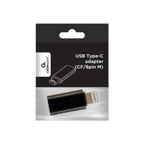 Cablexpert , USB Type-C adapter (CF/8pin M), Black