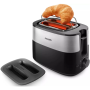 Philips , Toaster , HD2517/90 Daily Collection , Power 830 W , Number of slots 2 , Housing material Plastic , Black/Stainless Steel