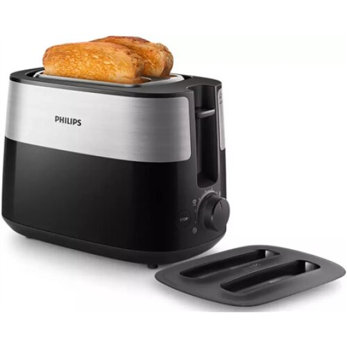 Philips , Toaster , HD2517/90 Daily Collection , Power 830 W , Number of slots 2 , Housing material Plastic , Black/Stainless Steel