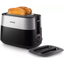 Philips , Toaster , HD2517/90 Daily Collection , Power 830 W , Number of slots 2 , Housing material Plastic , Black/Stainless Steel
