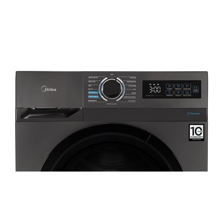 Midea , Washing Machine , MF110W60/T-HR , Energy efficiency class D , Front loading , Washing capacity 6 kg , 1000 RPM , Depth 40 cm , Width 59.5 cm , Display , LED , Silver