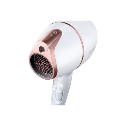Philips Hair Dryer with SenseIQ , BHD628/00 Prestige , 1800 W , Number of temperature settings 3 , Ionic function , Diffuser nozzle , White/Rose