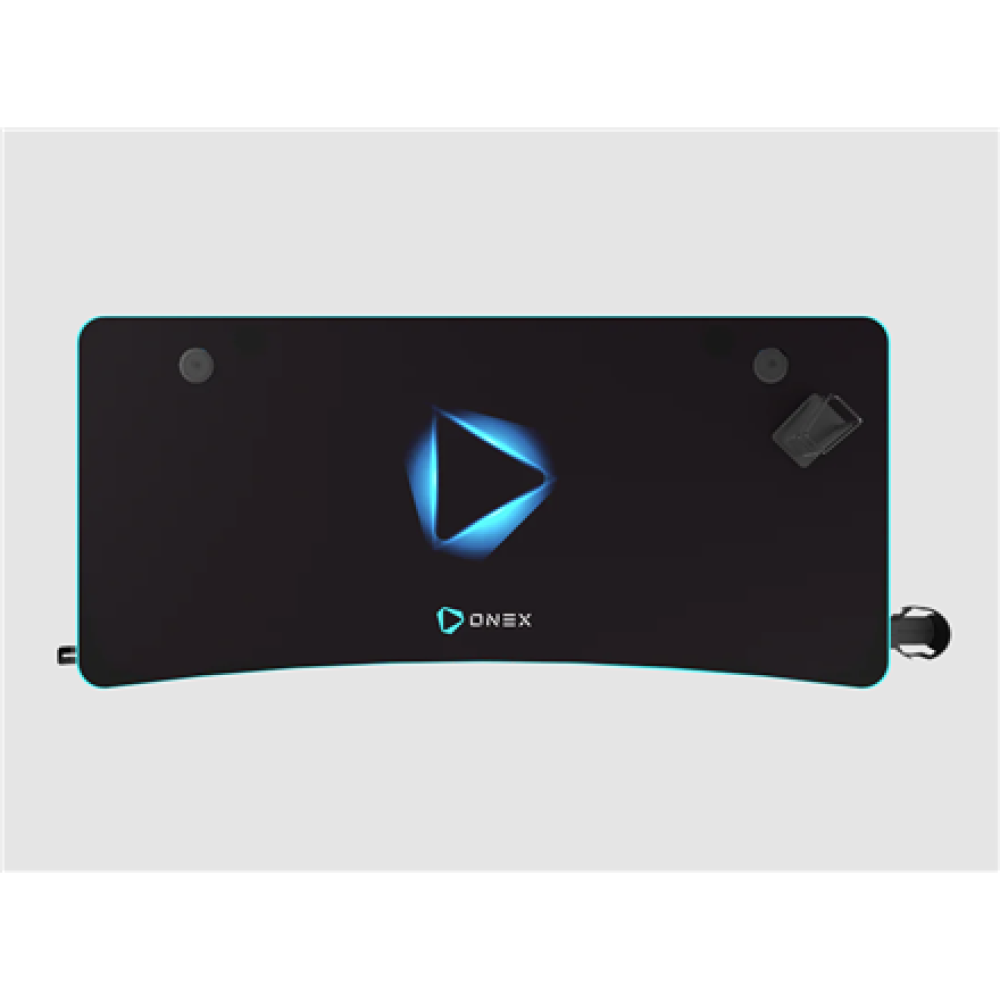 Onex , Gaming Desk w/Cup holder, headset hook, Gamepad holder, Full coverage mouse pad , GD1200H , Black