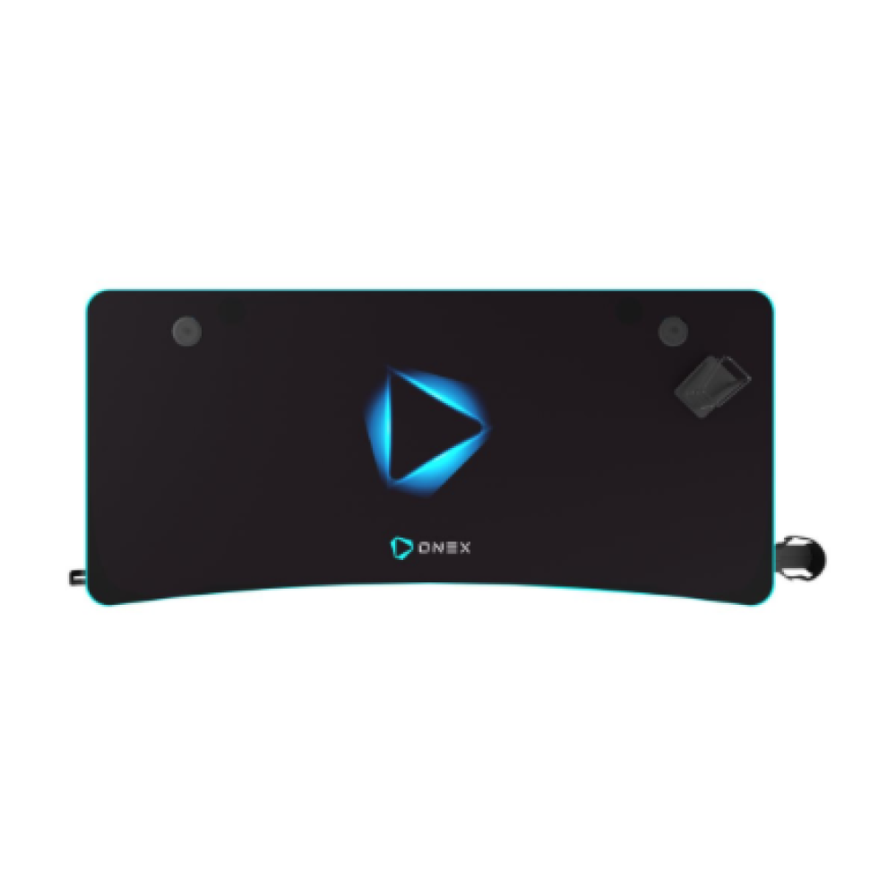 ONEX-GD1200H Onex , Gaming Desk w/Cup holder, headset hook, Gamepad holder, Full coverage mouse pad , GD1200H , Black