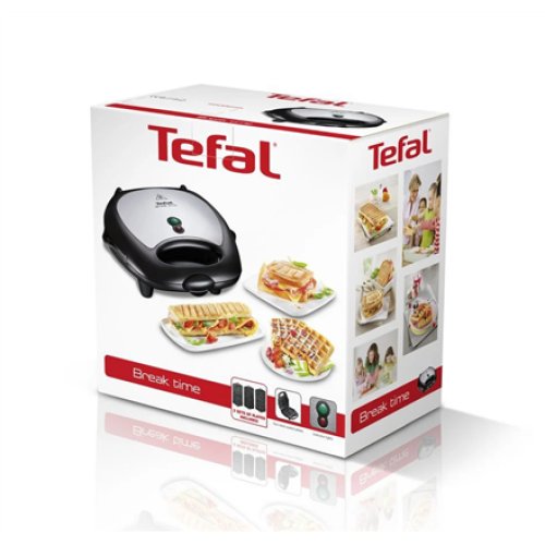 TEFAL , Sandwitch Maker , SW614831 , 700 W , Number of plates 3 , Black/Stainless Steel