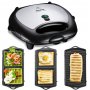 TEFAL , Sandwitch Maker , SW614831 , 700 W , Number of plates 3 , Black/Stainless Steel